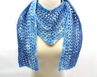 Pañuelo bandana de malla azul