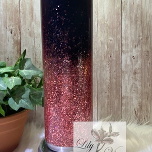 Rose gold glitter 20oz stainless steel tumbler