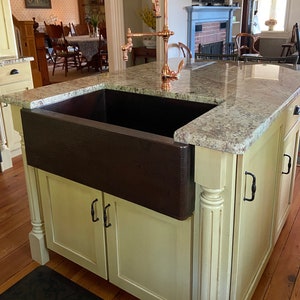 Hand Hammered COPPER Farmhouse Kitchen Sink -- Variable Sizes -- Custom Sizing Available