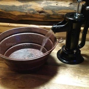 15" Round Hand Hammered Copper Bucket Vessel Vanity Sink -- DRAIN Included