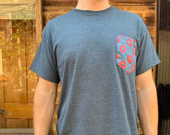 Men's Donut Pocket Tee Shirt in Heather Gray / You Enjoy My Shirt FINAL SALE