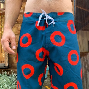 Phish Fishman Men&#39;s Donut Board Shorts / Swim Trunks / You Enjoy My Shirt
