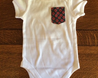 Donut Baby Pocket One Piece in White / You Enjoy My Shirt FINAL SALE