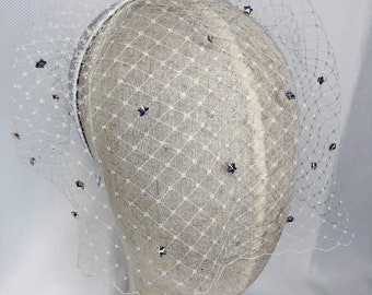 Bridal Rhinestone Star Veil