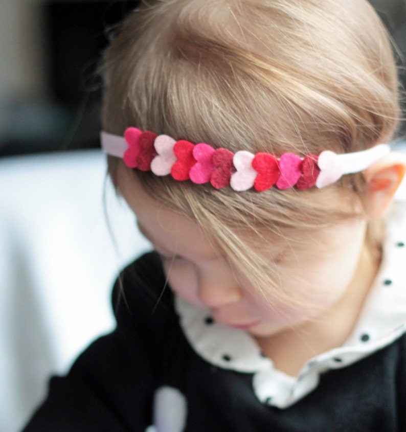 Stacked Hearts Valentine's Day Headband Etsy