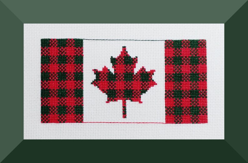 Canada Flag Cross Stitch Pattern Collection Canada Heart Etsy