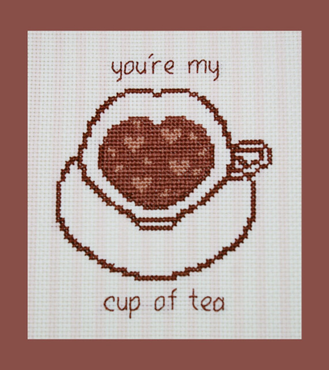 You're My Cup of Tea Cross Stitch Pattern Teacup Cross Etsy
