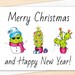Printable Christmas Cactus Card, Merry Christmas Cacti, Succulent Card ...
