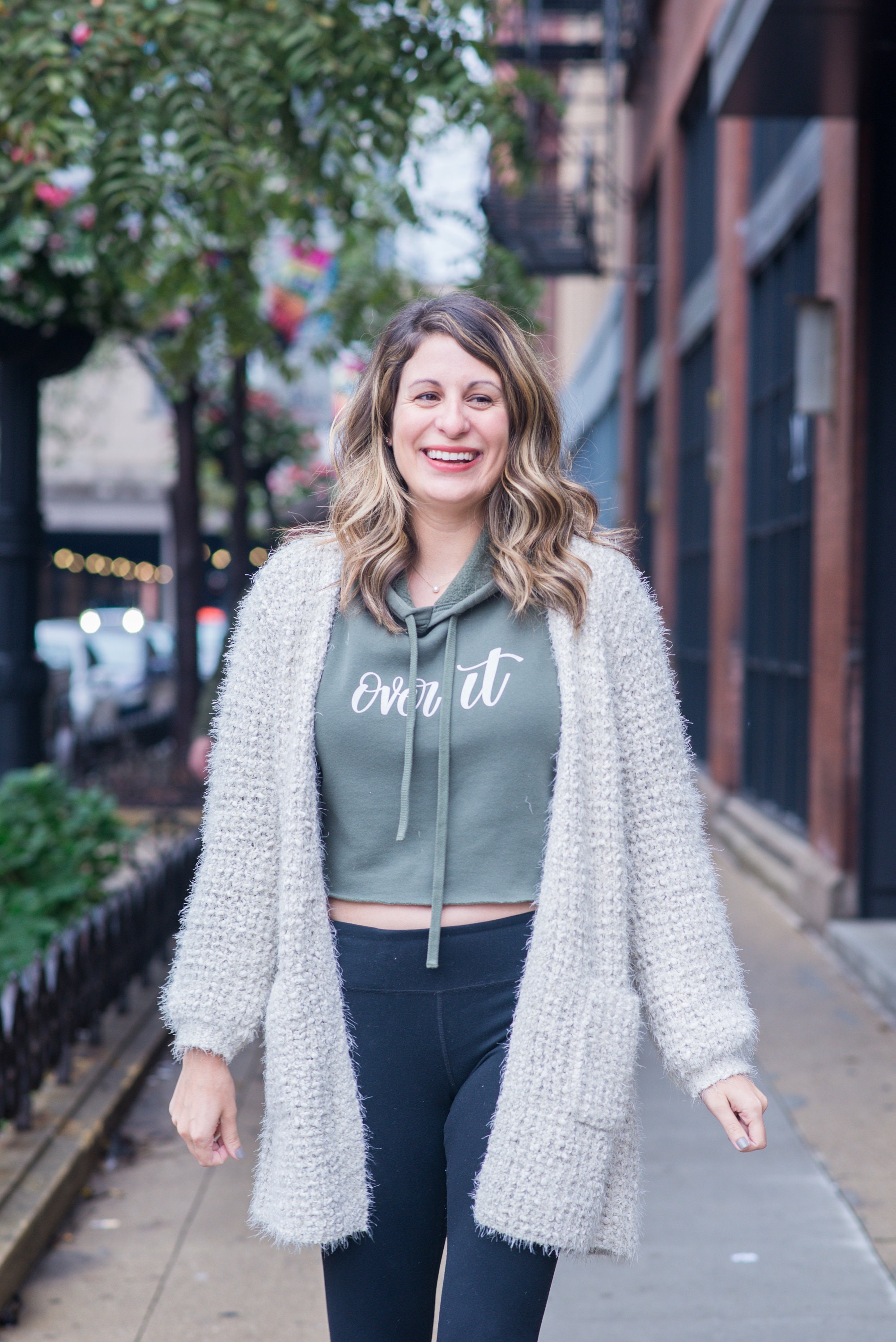 Over It Crop Hoodie Etsy