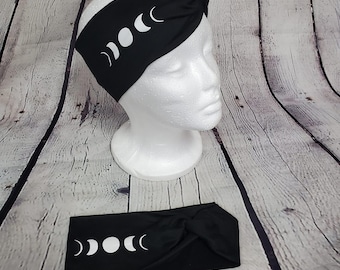 Moon Phase Twist Headband, Stretchy Adult Headband