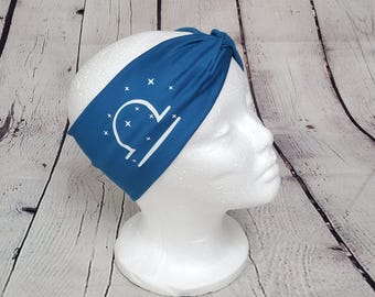 Custom Zodiac Twist Headband, Stretchy Adult Headband