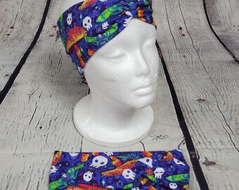 Funky Fungi Twist Headband, Stretchy Adult Headband