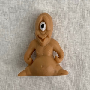 Vintage Alien Figur weich vinyl ein Auge 1990&#39;s Outer Space Beasties goofy Fantasy Spielzeug Monster A&A Tasche Mini Kreatur Weirdo freaky retro