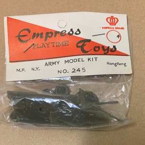 Mini Tank Armored Car model small scale miniature kit new old store stock vintage Hong Kong header card British military modeling plastic