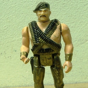 1981 Mego Eagle Force action figure TURK Die Cast Metal Military The Strong Man 1980&#39;s 2 1/2&quot; Hong Kong poseable retro pocket adventure toy