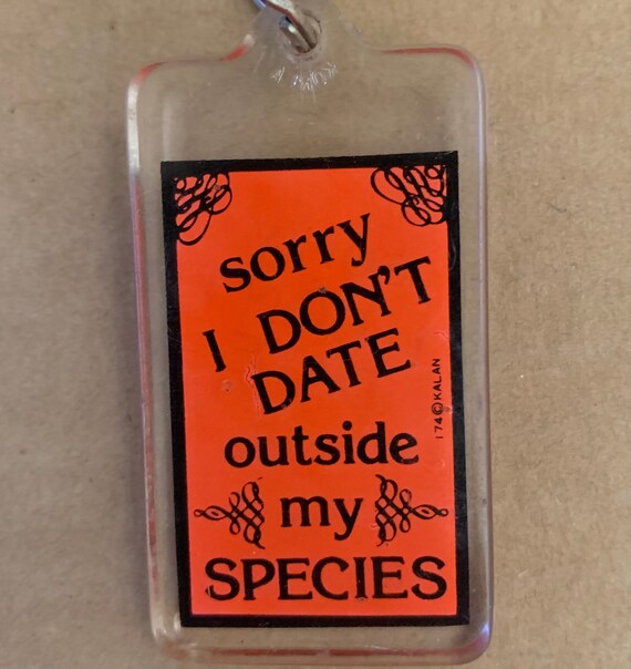 Vintage Humorous Keychain 1970's Dating 'Sorry I … - image 1