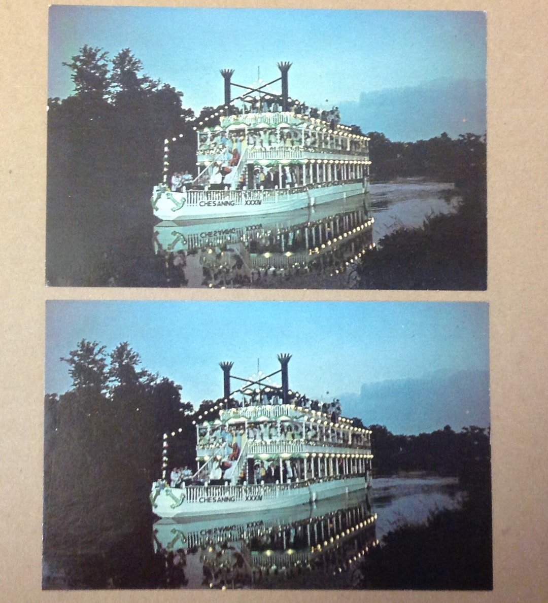 Vintage Chesaning Showboat Shiawassee River Post Card Lot 1960's