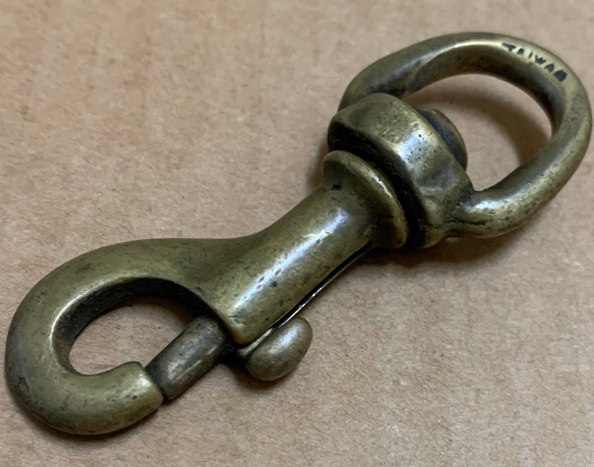 SNAP HOOK Clip SWIVEL True Solid Brass Vintage Maritime Farmhouse Hardware  Spring Loaded Trigger Halyard Nice Patina 3 1/4 Nautical Stable -  Hong  Kong