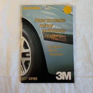 How To Make Minor Autobody Repairs 3M 1982 2nd Edition 03165 vintage DIY 1980's little auto booklet scratches dents rust outs fix it book