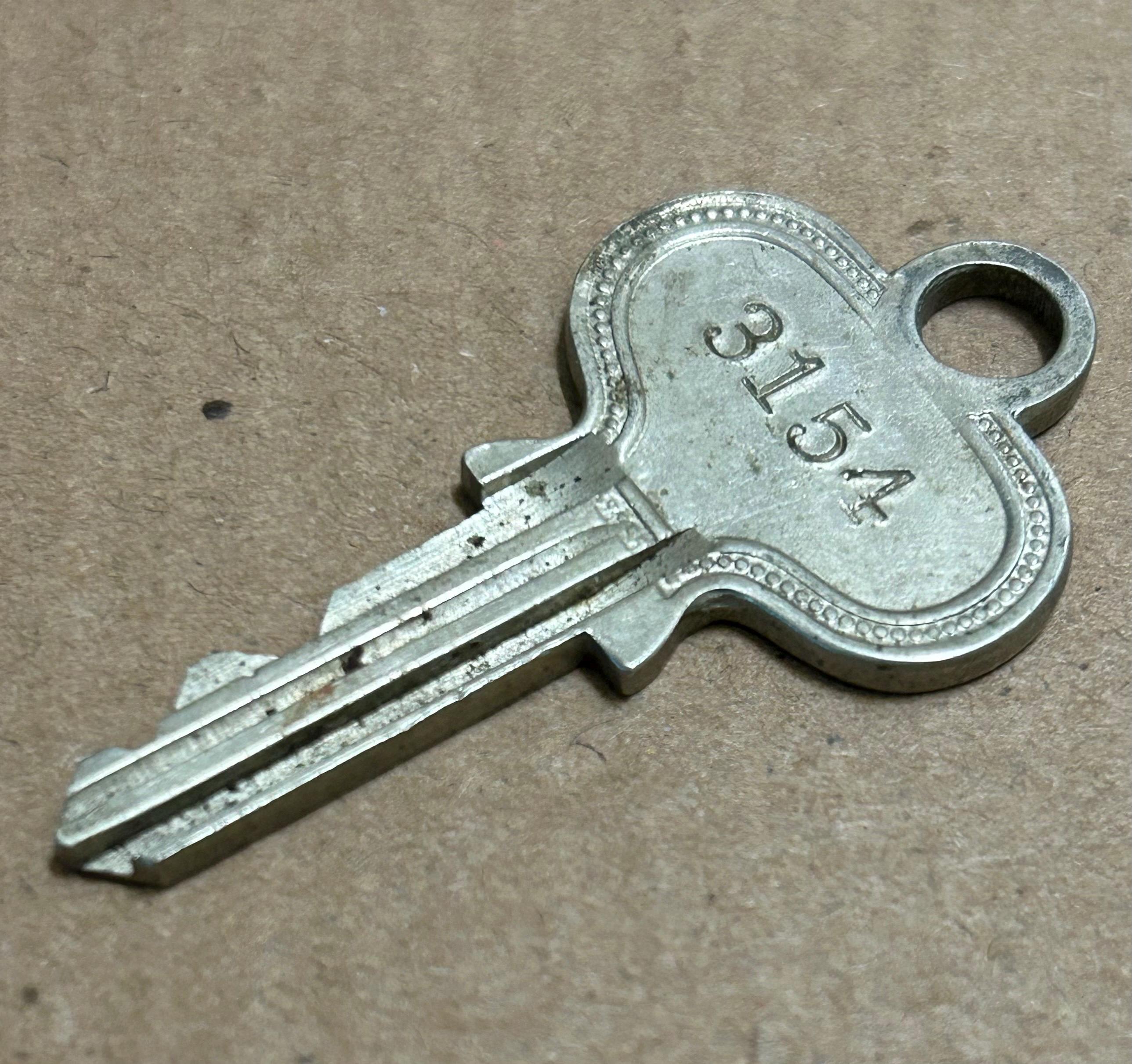 Antique Hart & Hutchinson Key Ornate Flat True Vintage Brass New ...