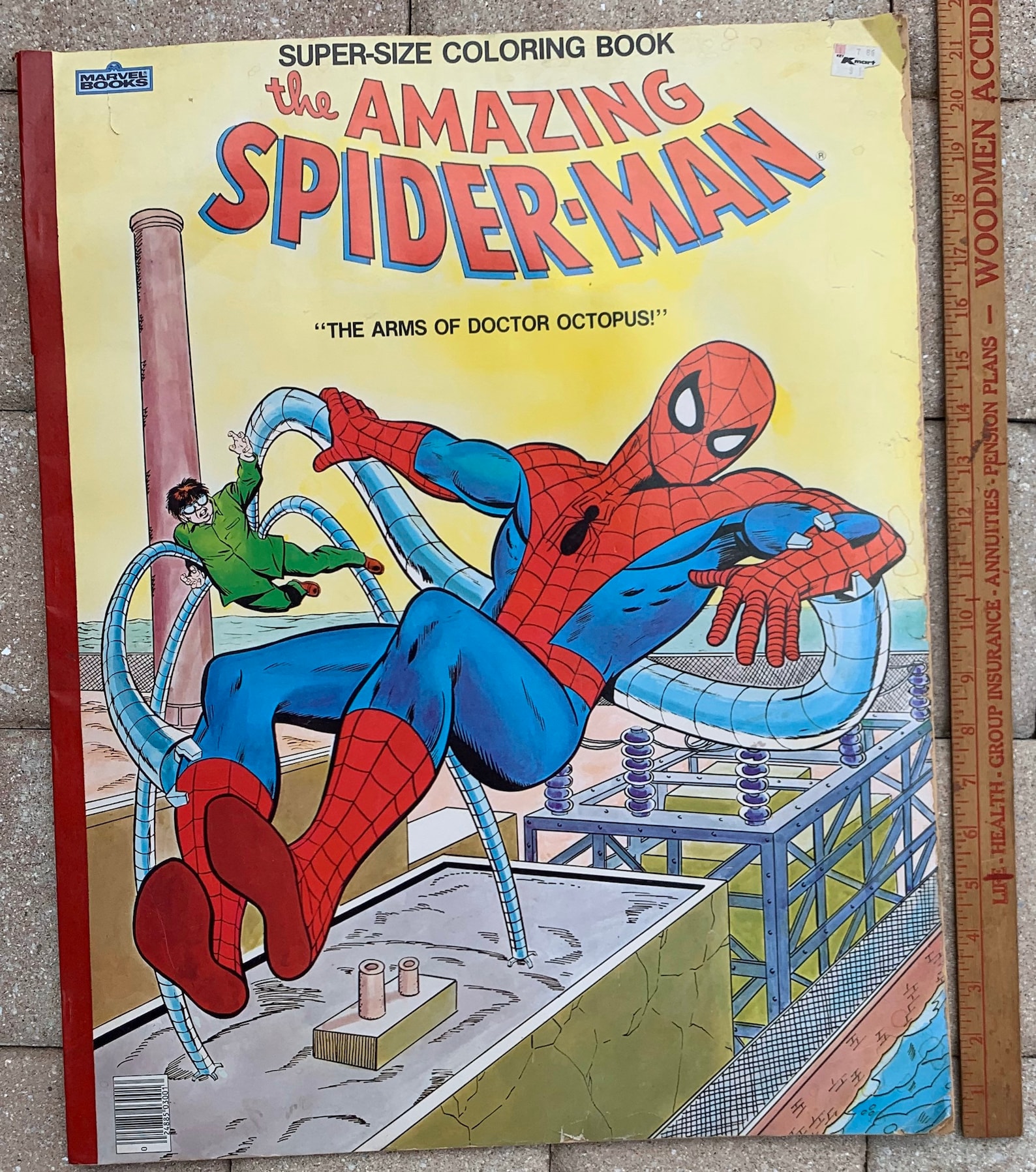 Jumbo Giant Spider Man Coloring Book vintage 1983 Super size | Etsy