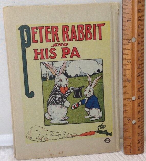 1916 Peter Rabbit Color Lithograph Illustrations and His Pa