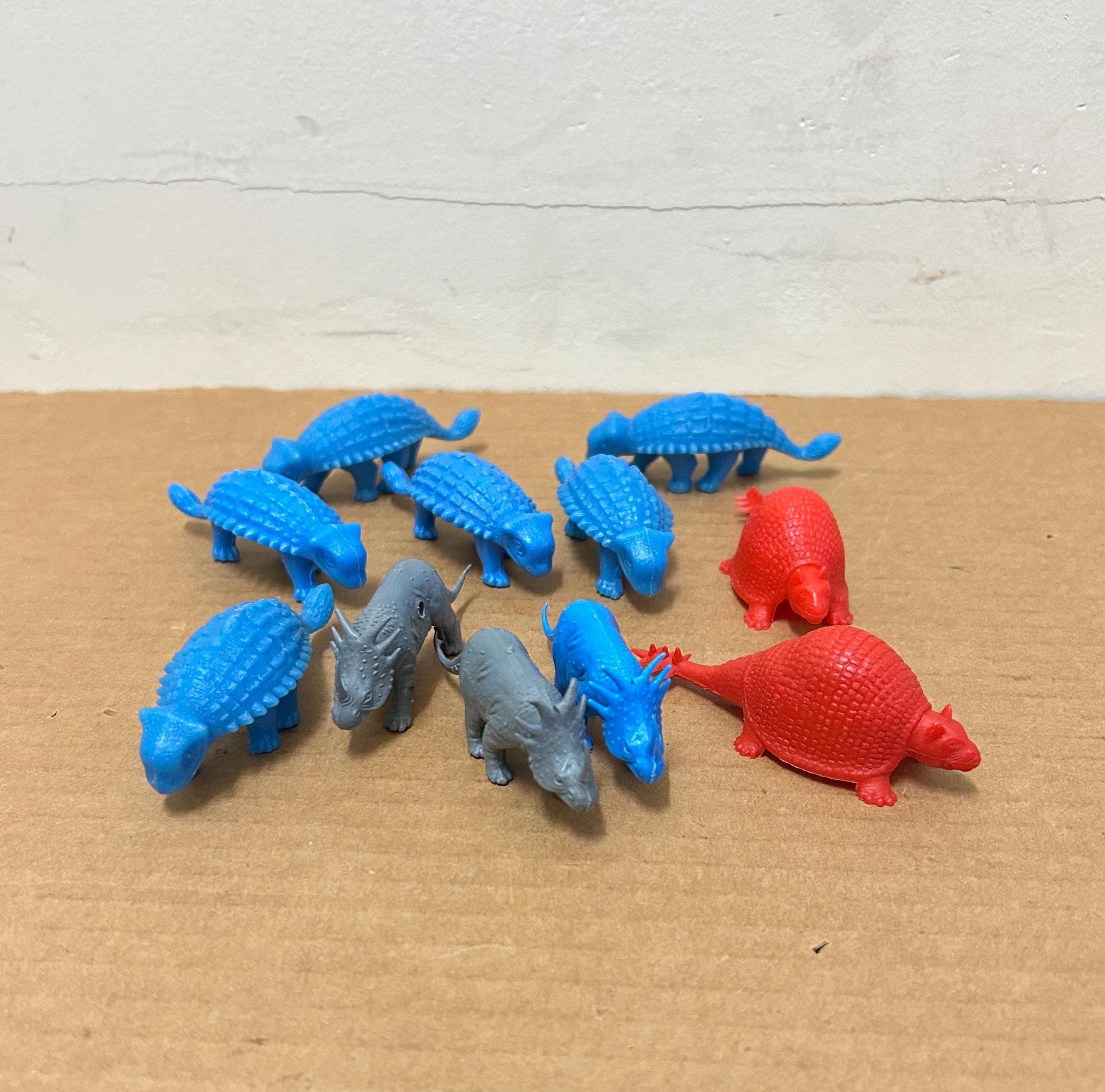 MPC Horned Armored Dinosaur Lot of 11 Vintage Plastic Figure Toys