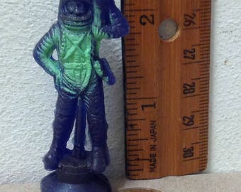 Vintage Rubber Space Toy Suction Cup Spaceman Astronaut jiggler vending 1960's 1970's Hong Kong coin operated gumball prize  2 1/4" premium