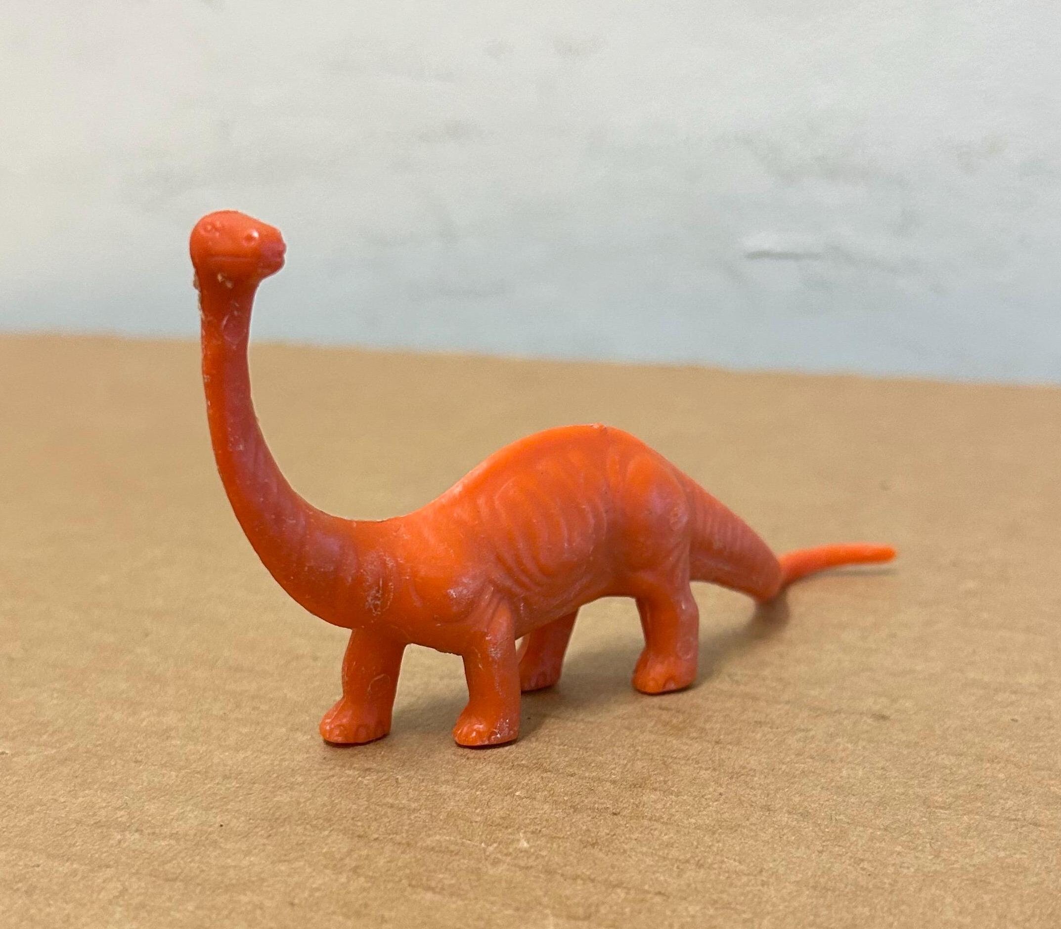 MPC Orange Brontosaurus Vintage Plastic Figure Toy 1960's