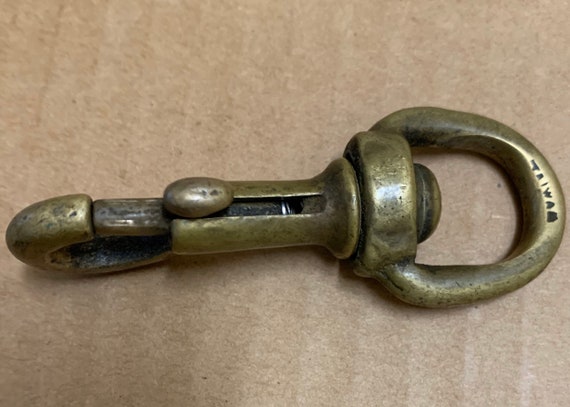 SNAP HOOK Clip SWIVEL True Solid Brass Vintage Maritime Farmhouse Hardware  Spring Loaded Trigger Halyard Nice Patina 3 1/4 Nautical Stable -   Canada