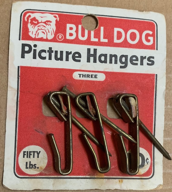 1970's True Vintage Picture Hangers Bulldog Brass Plated Metal