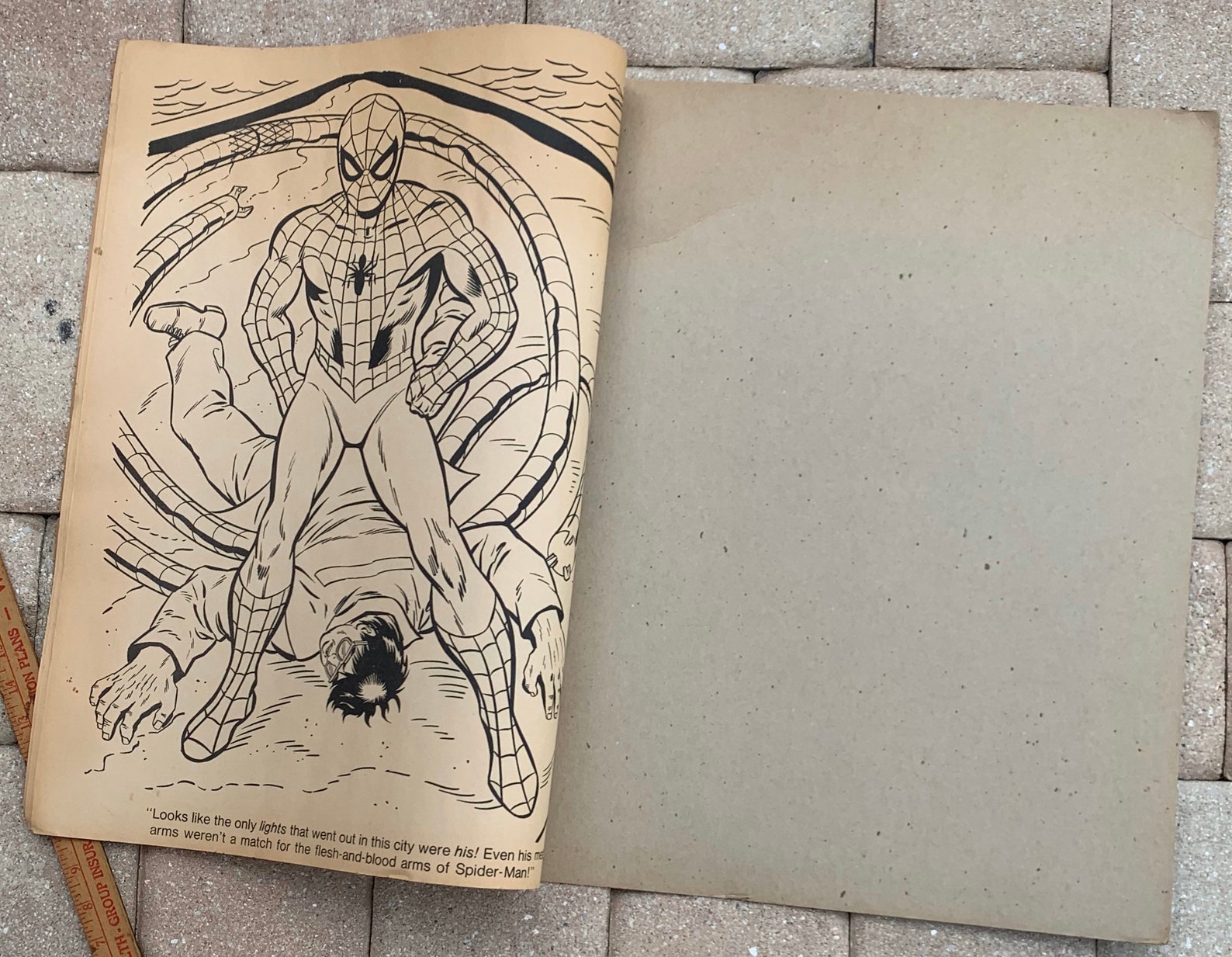 Jumbo Giant Spider Man Coloring Book Vintage 1983 Super Size - Etsy