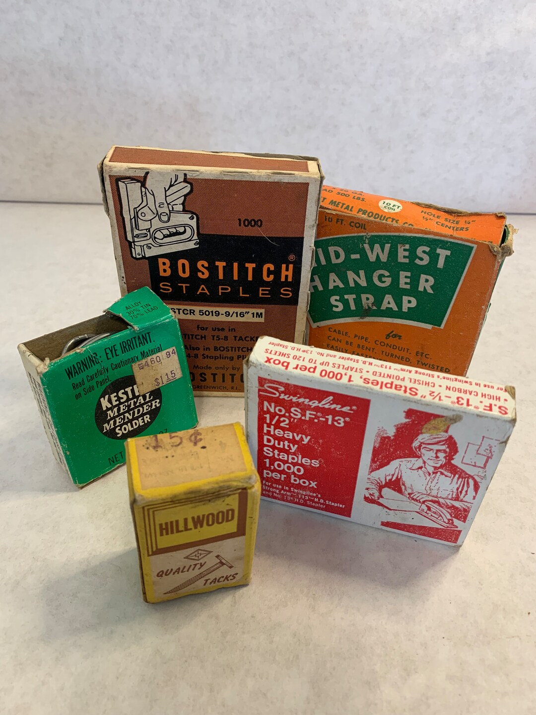 Vintage Advertising Hardware Boxes Work Shop W/ Contents Hillwood Tack ...