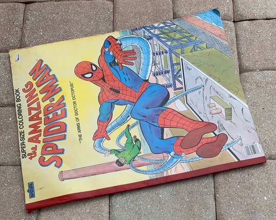 Jumbo Giant Spider Man Coloring Book Vintage 1983 Super Size USA