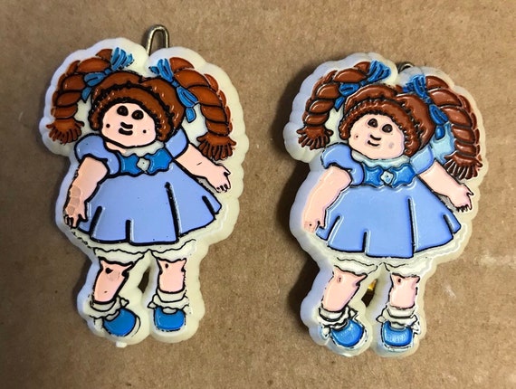 Cabbage Patch Hair Barrettes 1983 set OAA Eldon T… - image 1