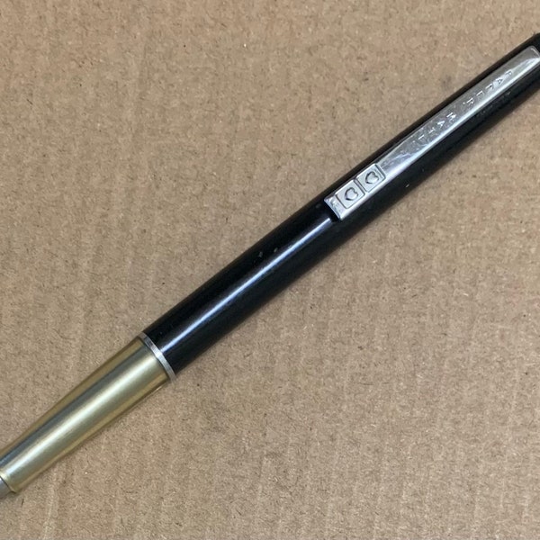 Paper Mate vintage Double Heart Contour Black Ball Point Pen working USA clear grip 1980s click retro school works new old stock refill