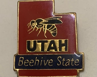 Broche Vintage Badge De L'état De L'UTAH (USA) - Épingle De Revers Occasion