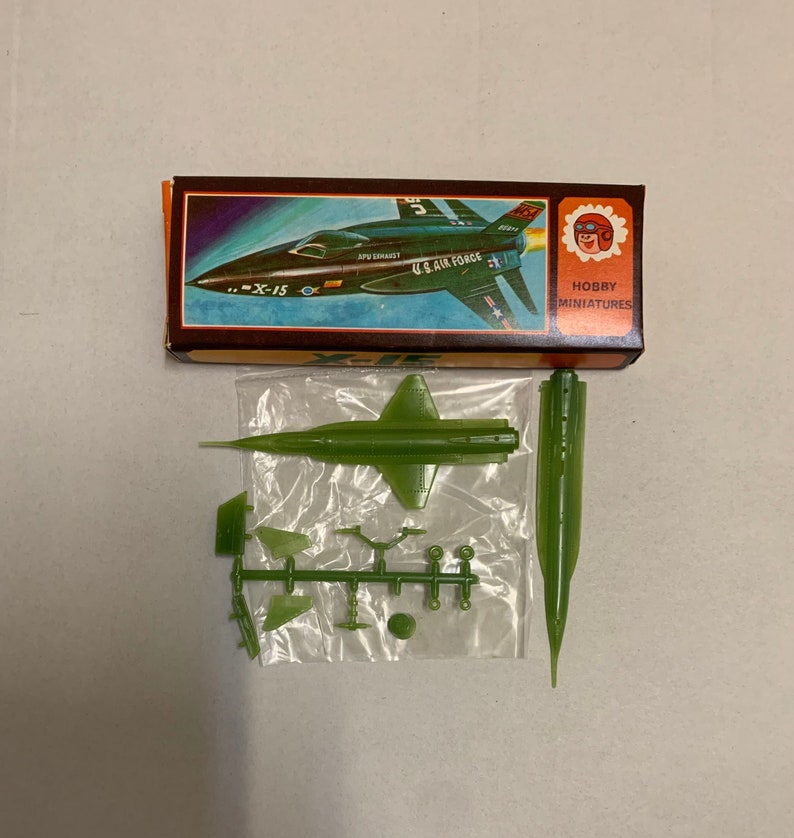 Hobby Miniatures Rare Plastic Mini Model Plane Kit X-15 Novelty Toy ...