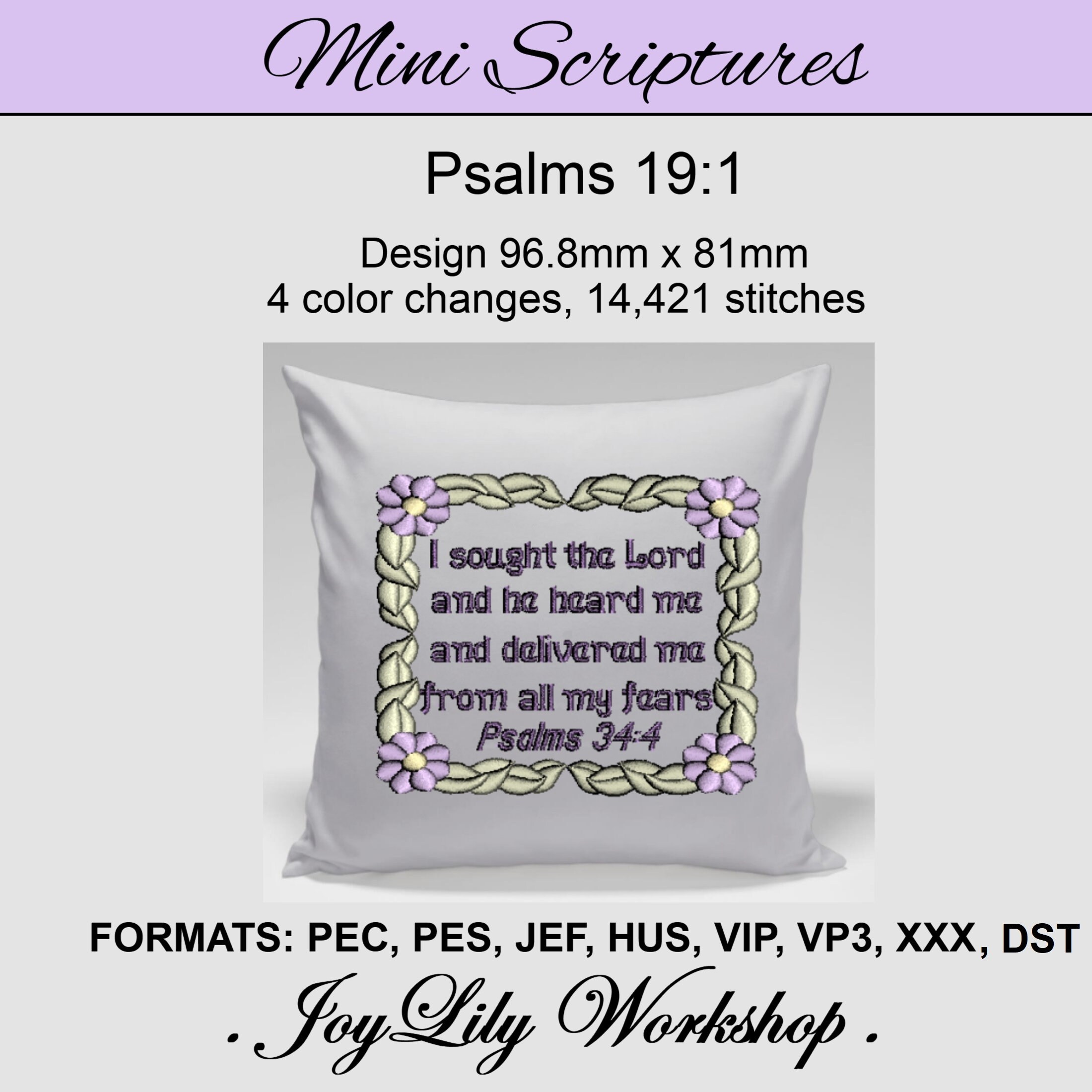 Christian Scriptures 1, Machine Embroidery Designs (100mm Hoop) (PDF ...