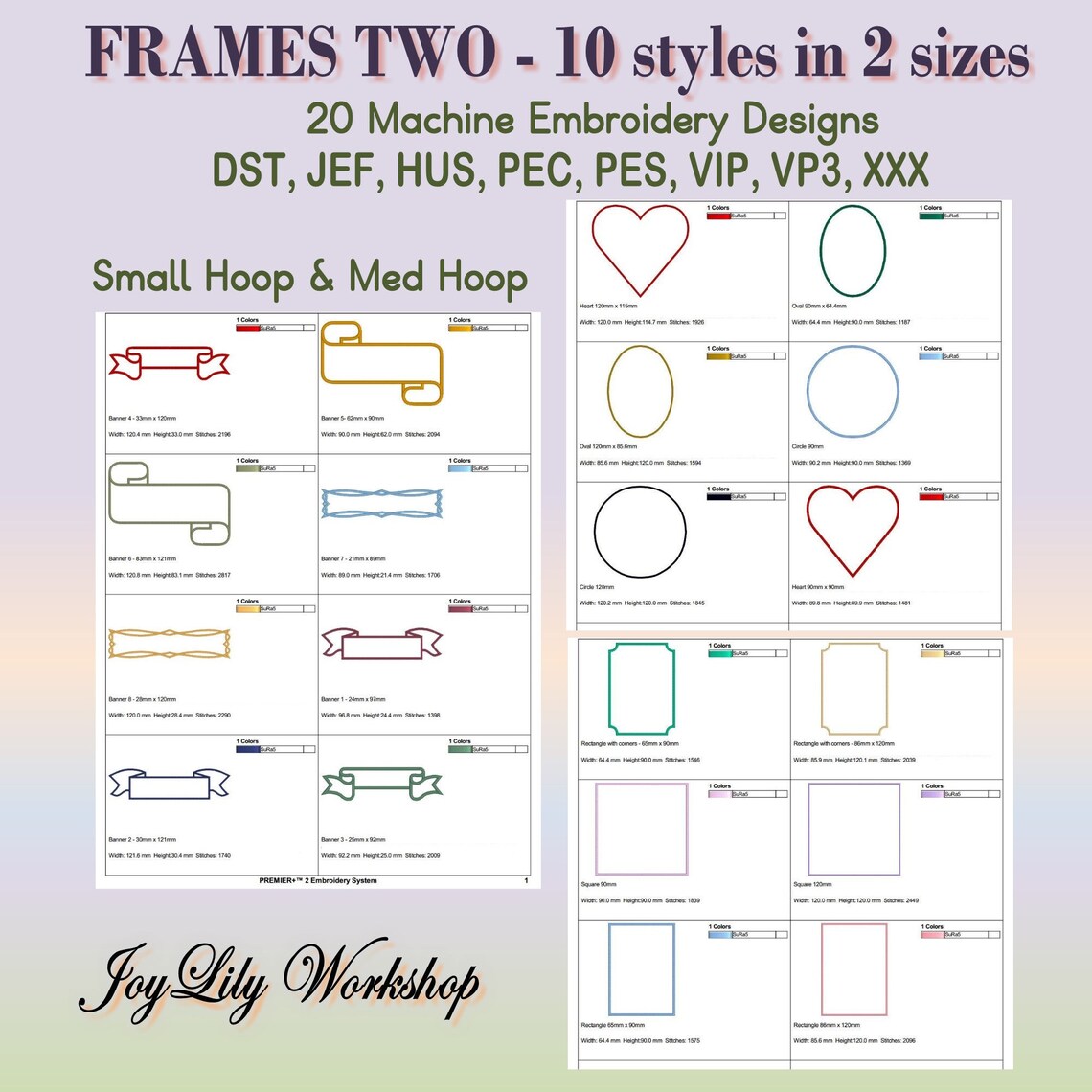 Frames two machine jessecmault designs 10 styles in two sizes  etsy