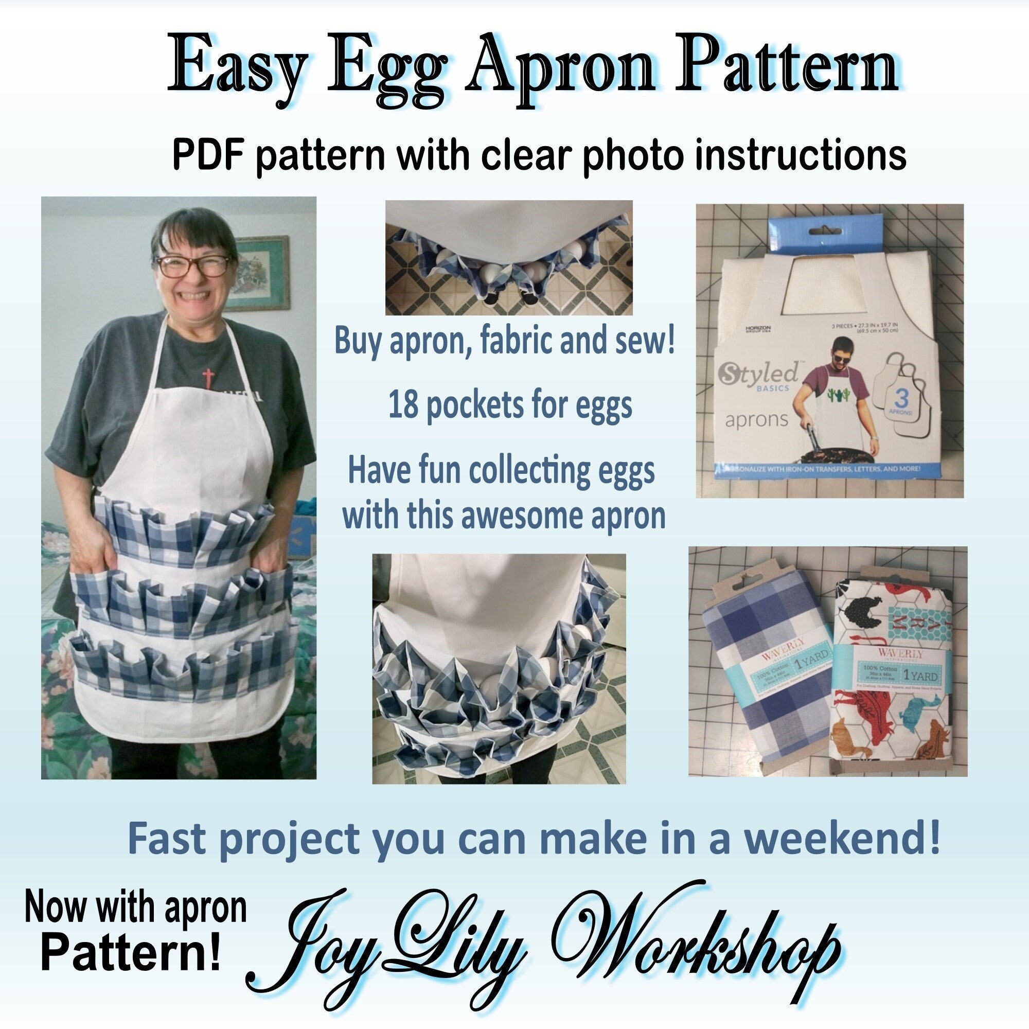 MAGICLULU egg tray Egg Holding Apron Farm egg eggs Multiple pockets kitchen  apron fabric egg bag half apron egg apron for fresh eggs pocket apron eggs