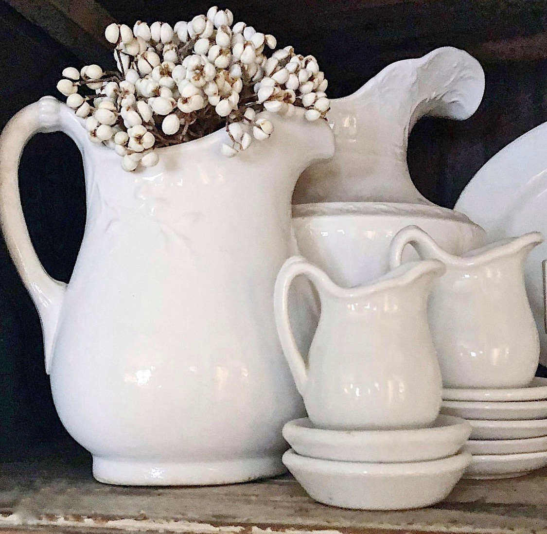 Tallow Berries TEXAS TALLOW Dried White Berry Bundle Bouquet Floral