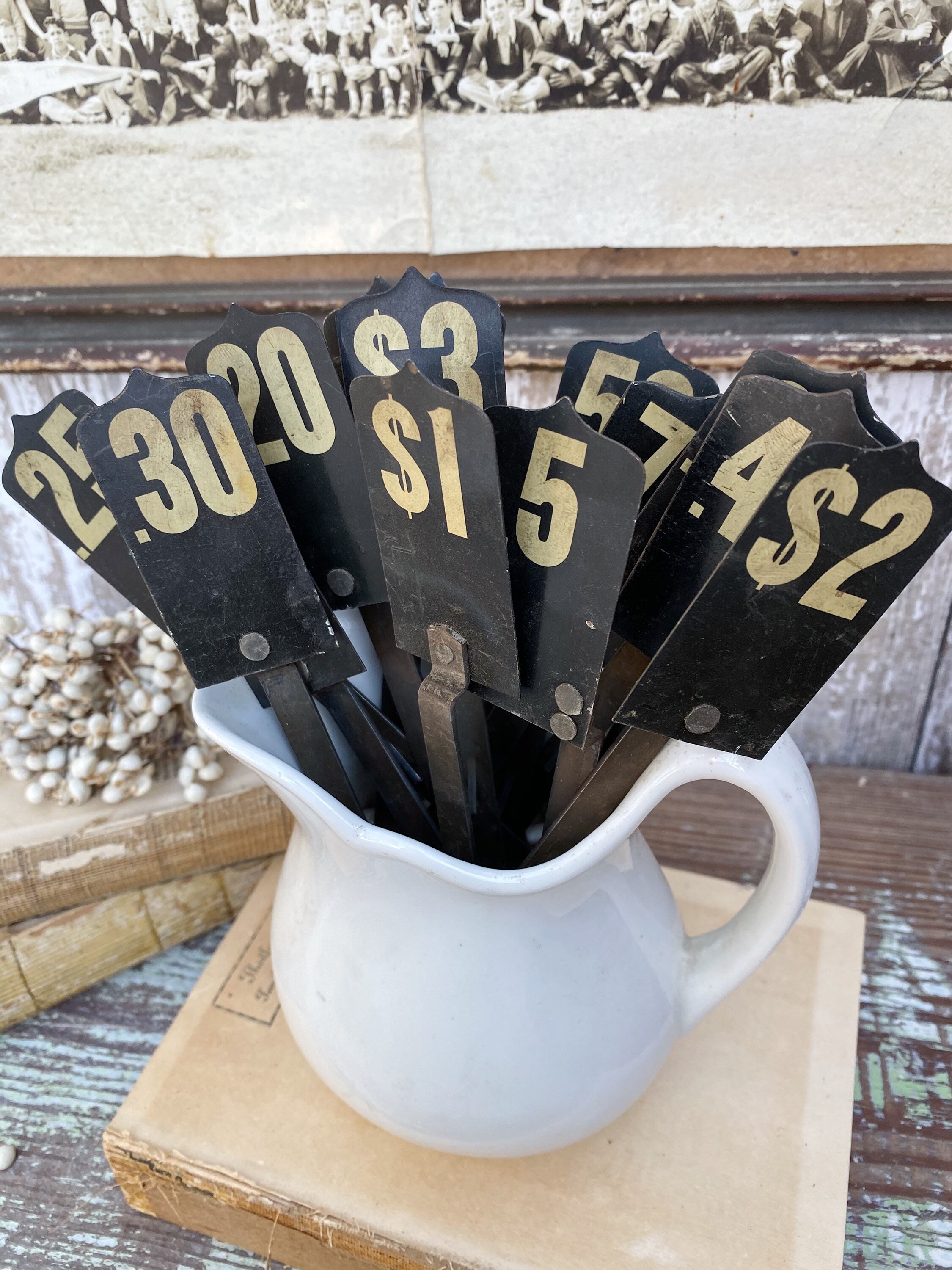 Antique BLACK Cash Register Parts Vintage Metal Cash Register Flag