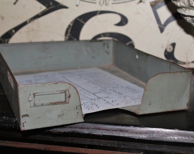 Antique Vintage Metal File Tray Drawer French Farmhouse Shabby Etsy