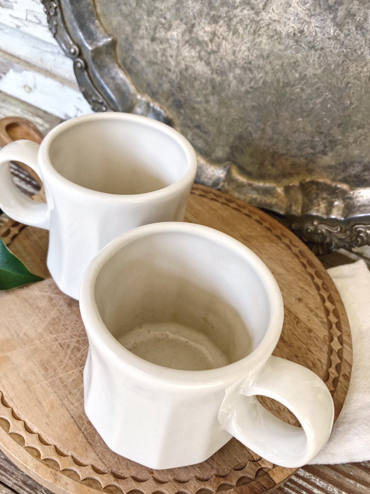 Vintage Ironstone HOMER LAUGHLIN Coffee Cups Mugs Restaurant Ware ...
