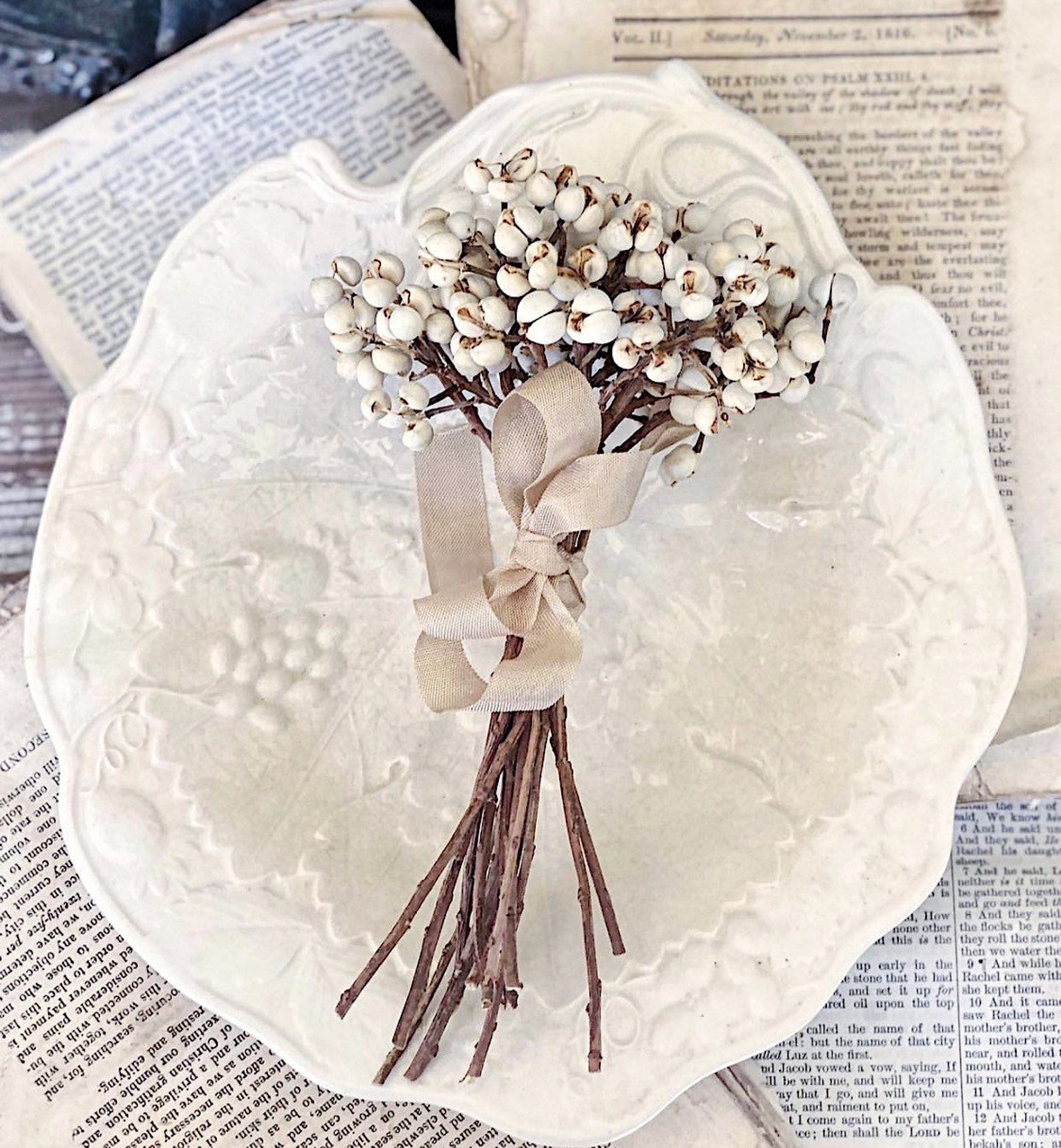 Tallow Berries TEXAS TALLOW Dried White Berry Bundle Bouquet Etsy