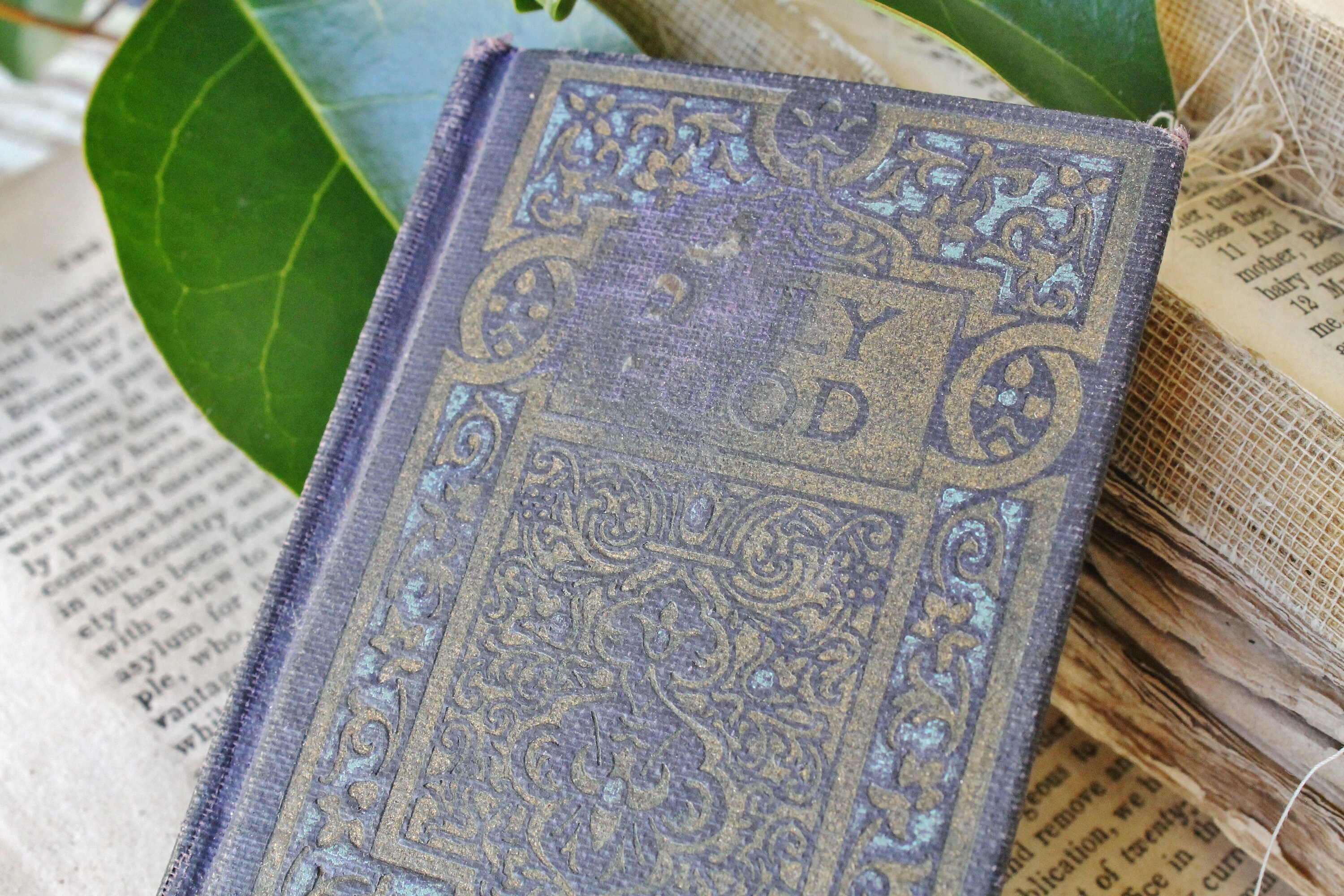 Antique Daily Food For Christians Inspirational Book Bible With