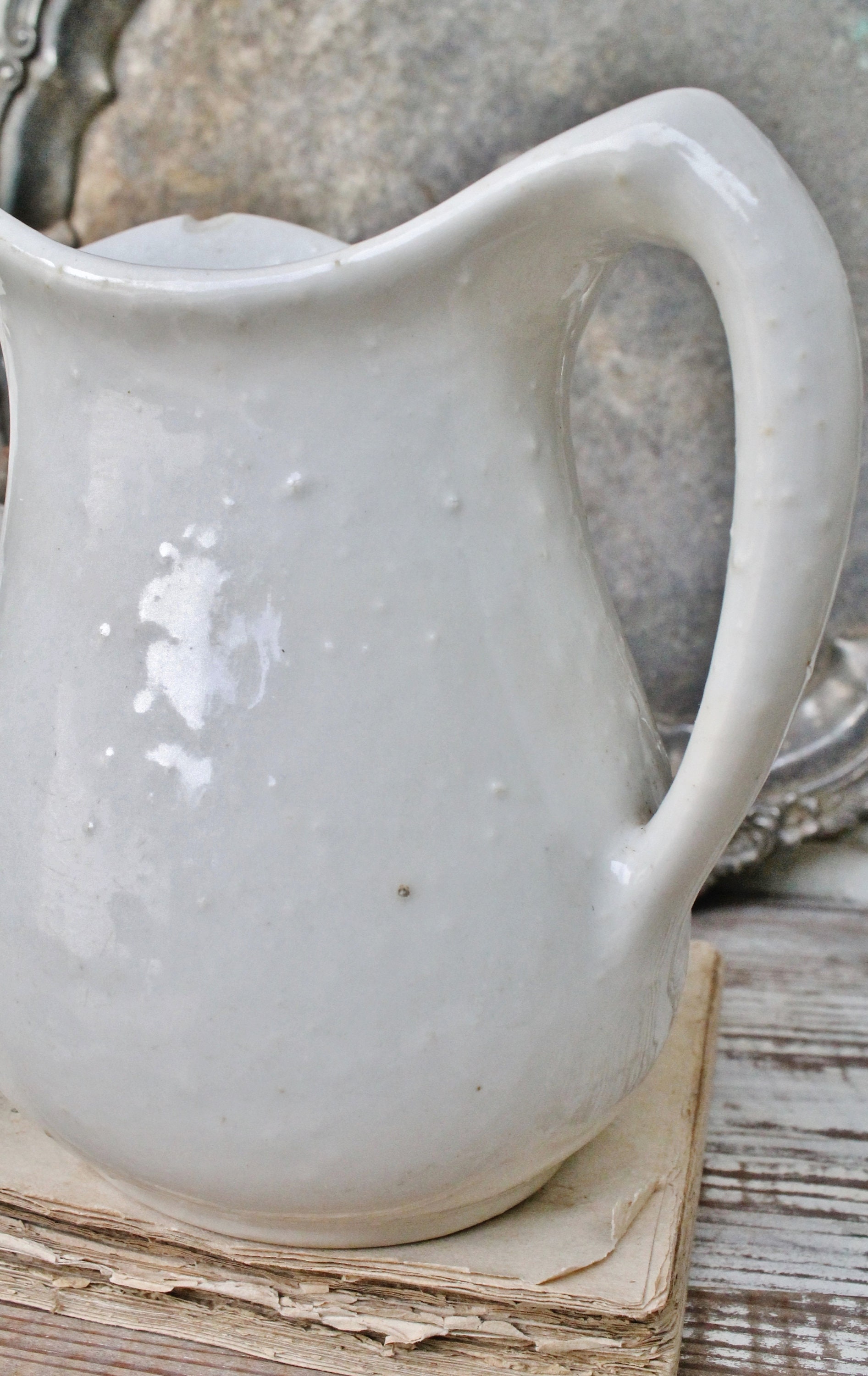 Vintage Ironstone Pitcher Jug TEPCO LARGE Farmhouse Decor Fixer Upper Decor Beverage Milk Pitcher