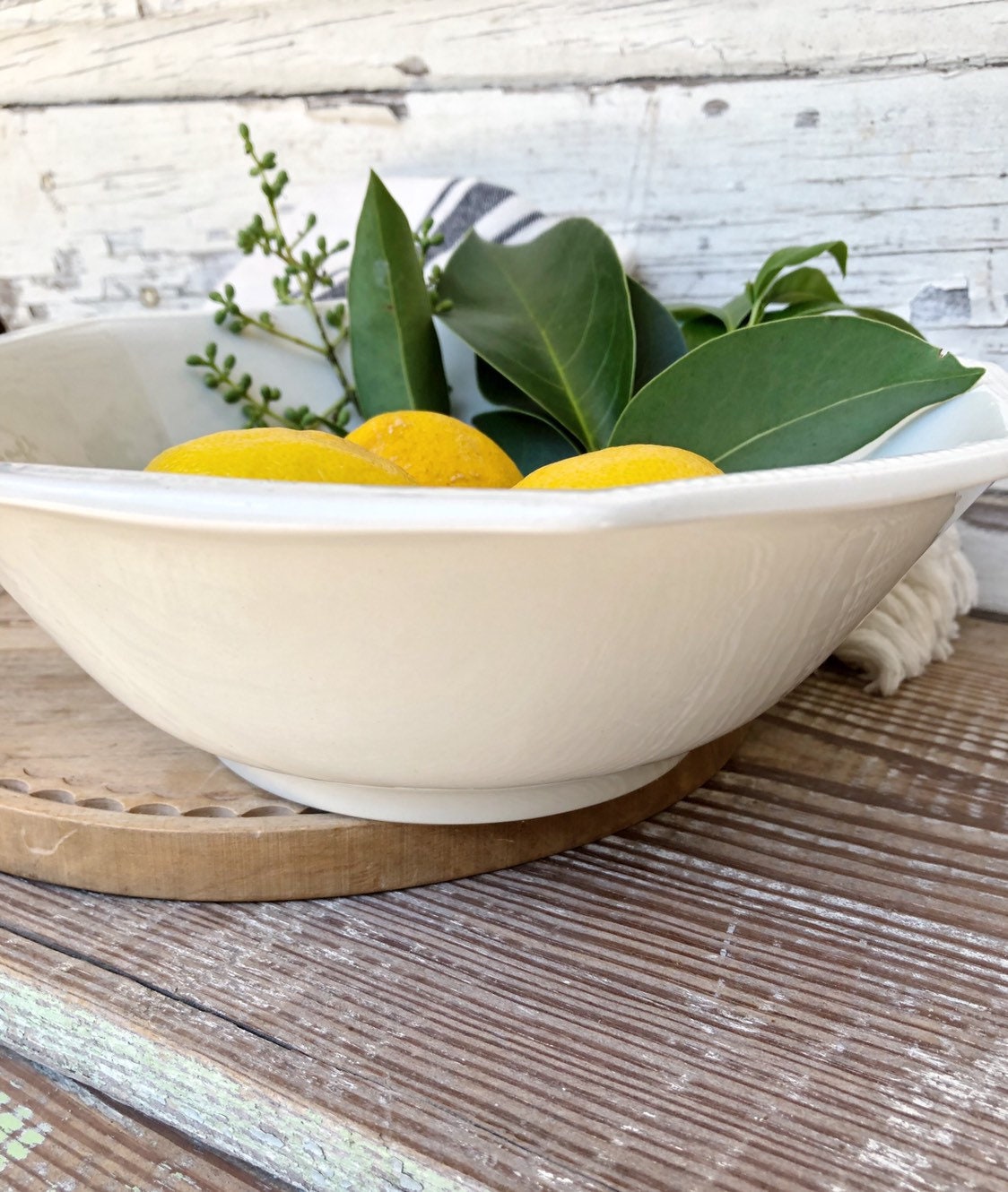 Antique White Ironstone Bowl JOHNSON BROS England Bowl