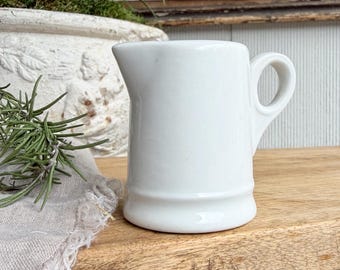 Chunky Ironstone Creamer McNicol, White Antique Pitcher, Small Milk Jug, Farmhouse Kitchen Decor
